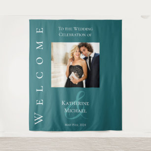 Tenture Émeraude moderne vert-photo-Mariage-