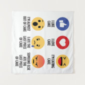 Tenture Emojis au gâteau (Devant (Horizontal))