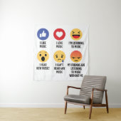 Tenture Emojis de musique (En situation)