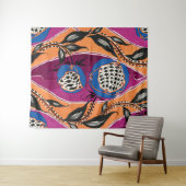 Tenture Empreinte de fleurs botaniques EA Séguy (En situation (horizontale))