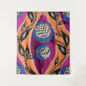 Tenture Empreinte de fleurs botaniques EA Séguy (Devant)