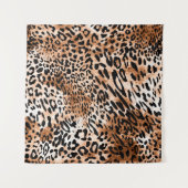 Tenture Empreinte de léopard africain sans couture (Devant (Horizontal))