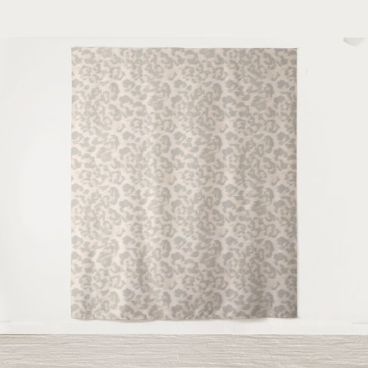 Tenture Empreinte de léopard beige. (Devant)