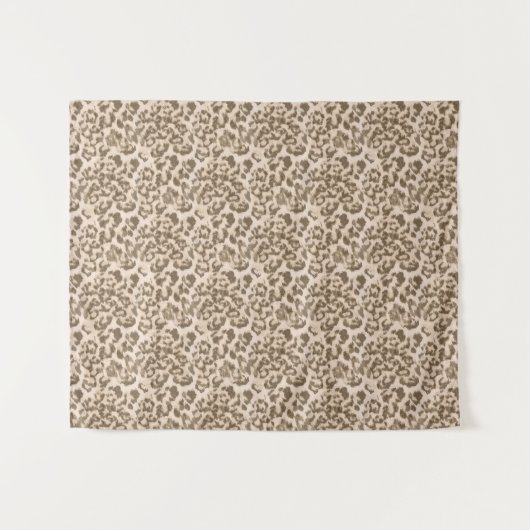 Tenture Empreinte de léopard beige. (Devant (Horizontal))