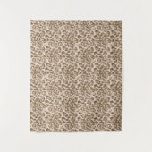 Tenture Empreinte de léopard beige. (Devant)