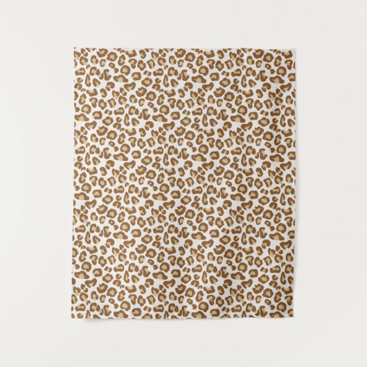 Tenture Empreinte de léopard de neige, beige, tan et crème (Devant)