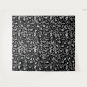 Tenture Empreinte de léopard noir et gris argenté (Devant (Horizontal))