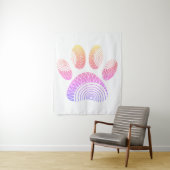 Tenture Empreinte de patte de modèle floral (En situation)