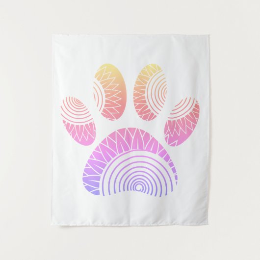 Tenture Empreinte de patte de modèle floral (Devant)