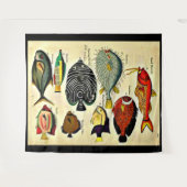 Tenture empreinte de poisson (Devant (Horizontal))