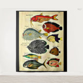 Tenture empreinte de poisson (Devant)