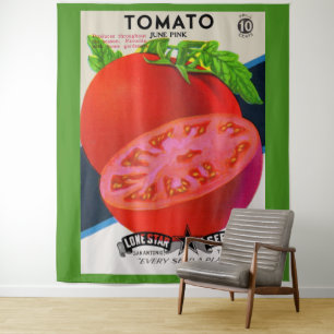 Tenture Empreinte de tomates dans les années 1950