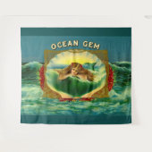 Tenture Empreinte étiquette cigare de sirène Ocean Gem (Devant (Horizontal))