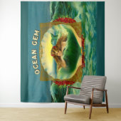 Tenture Empreinte étiquette cigare de sirène Ocean Gem (En situation)