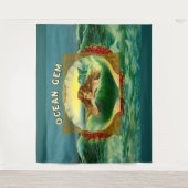 Tenture Empreinte étiquette cigare de sirène Ocean Gem (Devant)