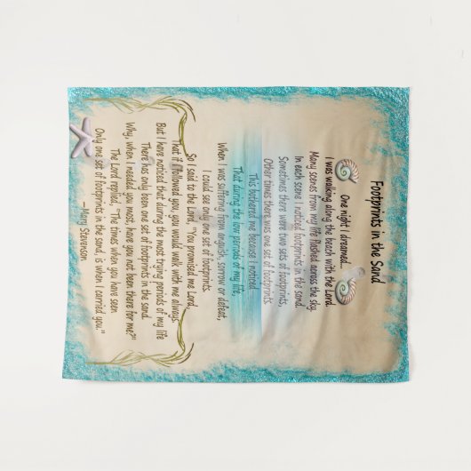 Tenture Empreintes de pas dans le sable (Devant (Horizontal))