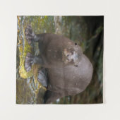 Tenture Empreintes de Pied de Giant Otter (Devant (Horizontal))