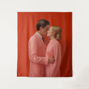 Tenture En amour en rouge
