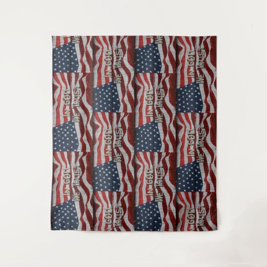 Tenture En Dieu, nous faisons confiance à Rustic Barque Am (Devant)