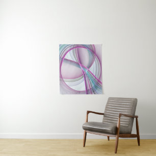 Tenture En Mouvement, Art Fractal Abstrait Moderne Coloré