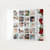 Tenture En souvenir affectueux 20 Photo Fleurs rouges mémo (Devant (Horizontal))