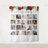 Tenture En souvenir affectueux 20 Photo Fleurs rouges mémo (Devant)