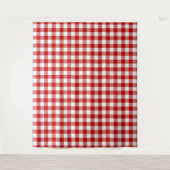 Tenture En vichy rouge et blanc (Devant)