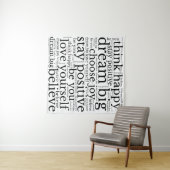 Tenture Encouragement des expressions WordArt Motif noir b (En situation (horizontale))