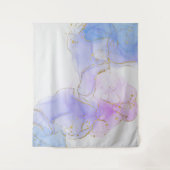 Tenture Encre d'alcool rose, pourpre et bleu (Devant)