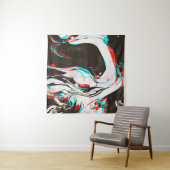 Tenture Encre Marbrée : Texture Glitch Distortie. (En situation)