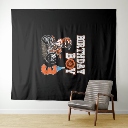 Tenture Enfant de 3 ans - Enfant d'anniversaire - Vélo de (En situation (horizontale))