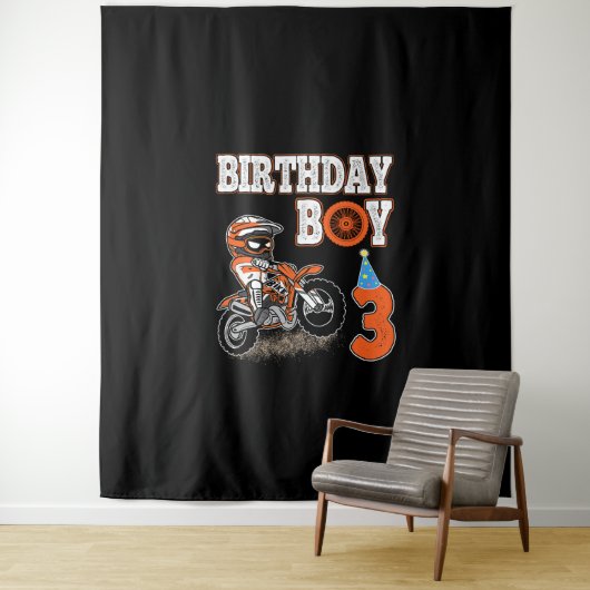 Tenture Enfant de 3 ans - Enfant d'anniversaire - Vélo de (En situation)