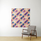 Tenture Enfants Abstraits mignon dessin animé fleurs fleur (En situation (horizontale))