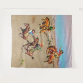 Tenture Enfants cowboy vintages de l'Ouest à cheval (Devant (Horizontal))