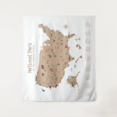 Tenture Enfants explorant la carte du parc national Woodla (Devant)