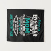 Tenture Engineer Art Being An Engineer Mom (Devant (Horizontal))