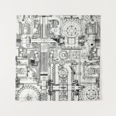 Tenture Engins de ver : Machines Techniques Simples. (Devant (Horizontal))