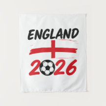 England 2026 Soccer Fan Design, Cross and Football