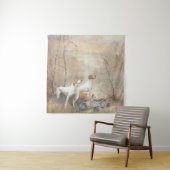 Tenture English Pointer chasse les faisans (En situation)