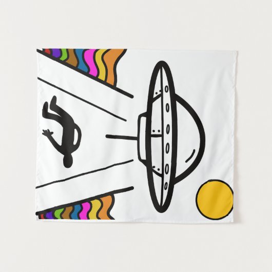 Tenture Enlèvement d'Alien UFO UAP (Devant (Horizontal))