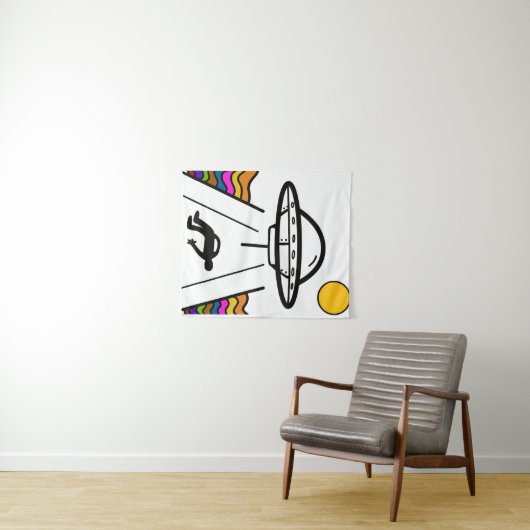 Tenture Enlèvement d'Alien UFO UAP (En situation (horizontale))