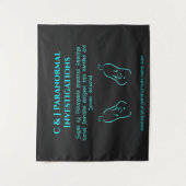 Tenture Enquêteur paranormal avec logo fantôme (Devant)