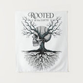 Tenture Enraciné dans l'arbre du crâne terrestre (Devant)