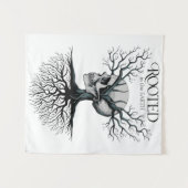 Tenture Enraciné dans l'arbre du crâne terrestre (Devant (Horizontal))