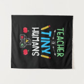 Tenture Enseignant Cadeau enseignant minuscules humains (Devant (Horizontal))