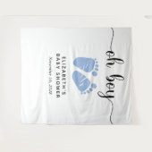 Tenture Enseigne de bienvenue pour shower de bébé garçon T (Devant (Horizontal))