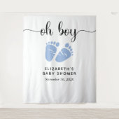 Tenture Enseigne de bienvenue pour shower de bébé garçon T (Devant)