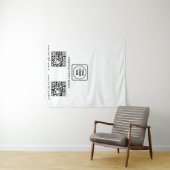 Tenture Enseigne de boutique éphémère avec code QR de marq (En situation (horizontale))