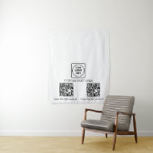 Tenture Enseigne de boutique éphémère avec code QR de marq (En situation)