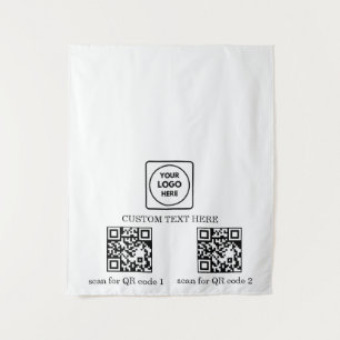 Tenture Enseigne de boutique éphémère avec code QR de marq